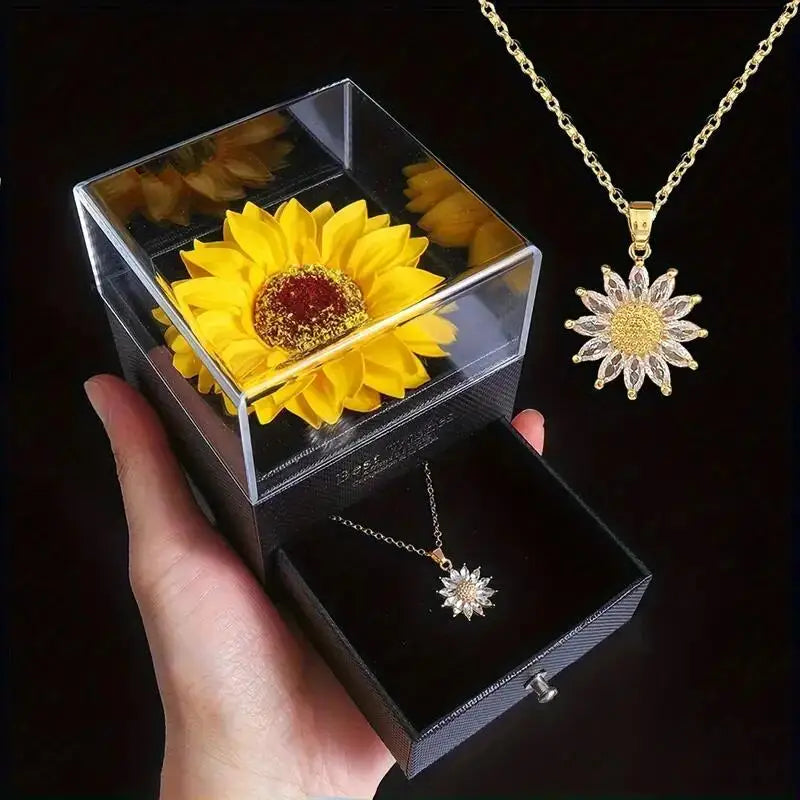 Sunflower Gift Box Valentine's Day Perfect Gift for Wife and Mom Mother's Day Wedding Anniversary Christmas Valentine's Day Gift