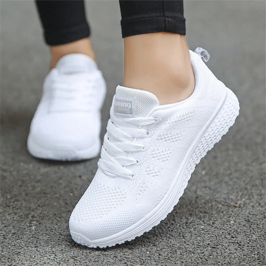 Women Casual Shoes Breathable Mesh Vulcanized Shoes Woman White Sneakers Women Feminino Gym Woman Tennis Shoes Women's Sneakers