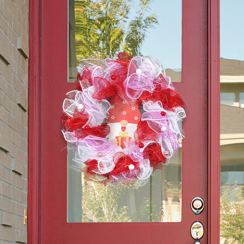 Valentine's Day Hanging Sign Happy Valentine's Day Wreath Sign Wall Door Hanger Wreaths for Valentines Day Party Decorations