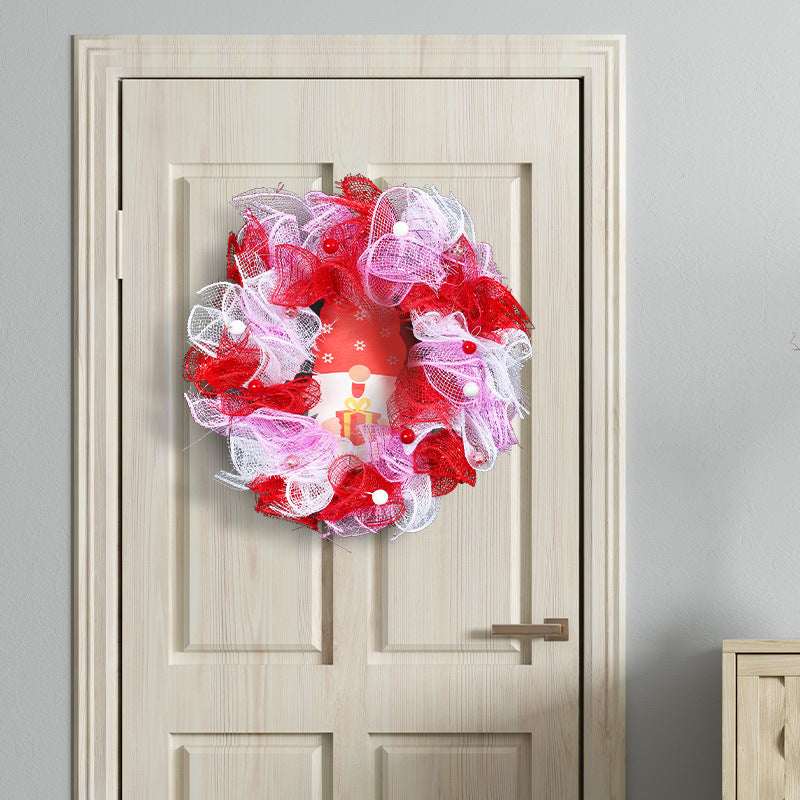 Valentine's Day Hanging Sign Happy Valentine's Day Wreath Sign Wall Door Hanger Wreaths for Valentines Day Party Decorations