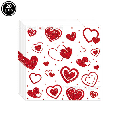 7pcs Valentines Heart Balloon 18" Foil Love Balloons Happy Valentines Balloon I Love You Balloon Valentines Day Wedding Decors