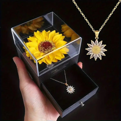 Sunflower Gift Box Valentine's Day Perfect Gift for Wife and Mom Mother's Day Wedding Anniversary Christmas Valentine's Day Gift