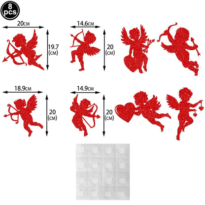 7pcs Valentines Heart Balloon 18" Foil Love Balloons Happy Valentines Balloon I Love You Balloon Valentines Day Wedding Decors