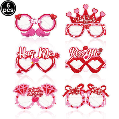 7pcs Valentines Heart Balloon 18" Foil Love Balloons Happy Valentines Balloon I Love You Balloon Valentines Day Wedding Decors