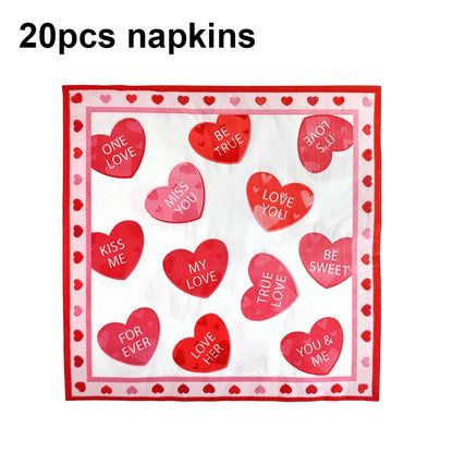 7pcs Valentines Heart Balloon 18" Foil Love Balloons Happy Valentines Balloon I Love You Balloon Valentines Day Wedding Decors