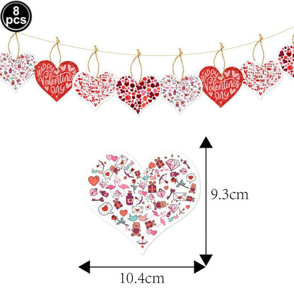 7pcs Valentines Heart Balloon 18" Foil Love Balloons Happy Valentines Balloon I Love You Balloon Valentines Day Wedding Decors